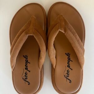 Free People Wonderland Tan Slide Sandals 37.5